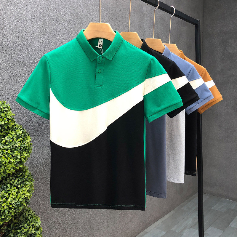 【คุณภาพสูง】เสื้อโปโลแขนสั้น ผ้าฝ้าย 100% ทรงหลวม ระบายอากาศได้ดี สไตล์เกาหลี คลาสสิก สําหรับผู้ชาย