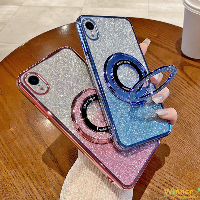 เคส iPhone Xr xs x 7 8 7 plus 8 plus เคสโทรศัพท์ ตั้งได้ เงางาม เซ็กซี่ 1ZJSF