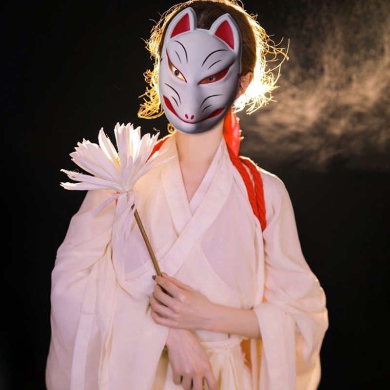 Xixi Foxes หน้ากากคอสเพลย์ รูปการ์ตูนสัตว์ สุนัขจิ้งจอก สไตล์ญี่ปุ่น สําหรับผู้หญิง และผู้ชาย ราคา ถูกที่สุด ดีลบีเคเค แกลเลอรีภาพที่ 8