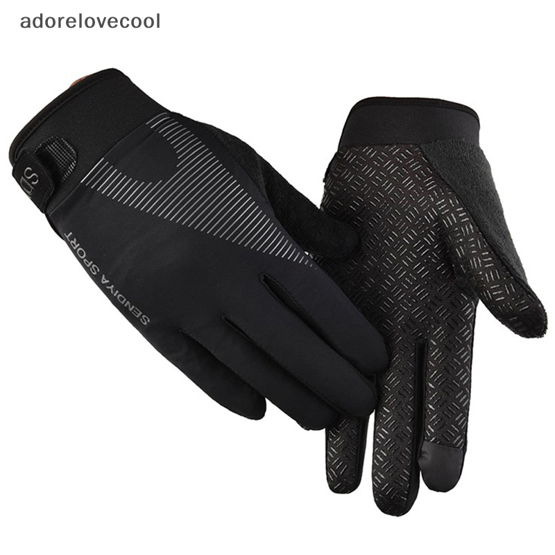 ADTH ถุงมือขี่จักรยานเต็มนิ้ว สัมผัสหน้าจอได้ สําหรับมอเตอร์ไซค์ จักรยาน ฟิตเนส ตกปลา กลางแจ้ง