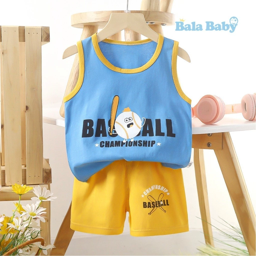 ชุดเด็ก เสื้อกร้าม+กางเกงขาสั้น เสื้อแขนกุด ผ้าcotton Size 80-110 cm BXT14 thumbnail 9