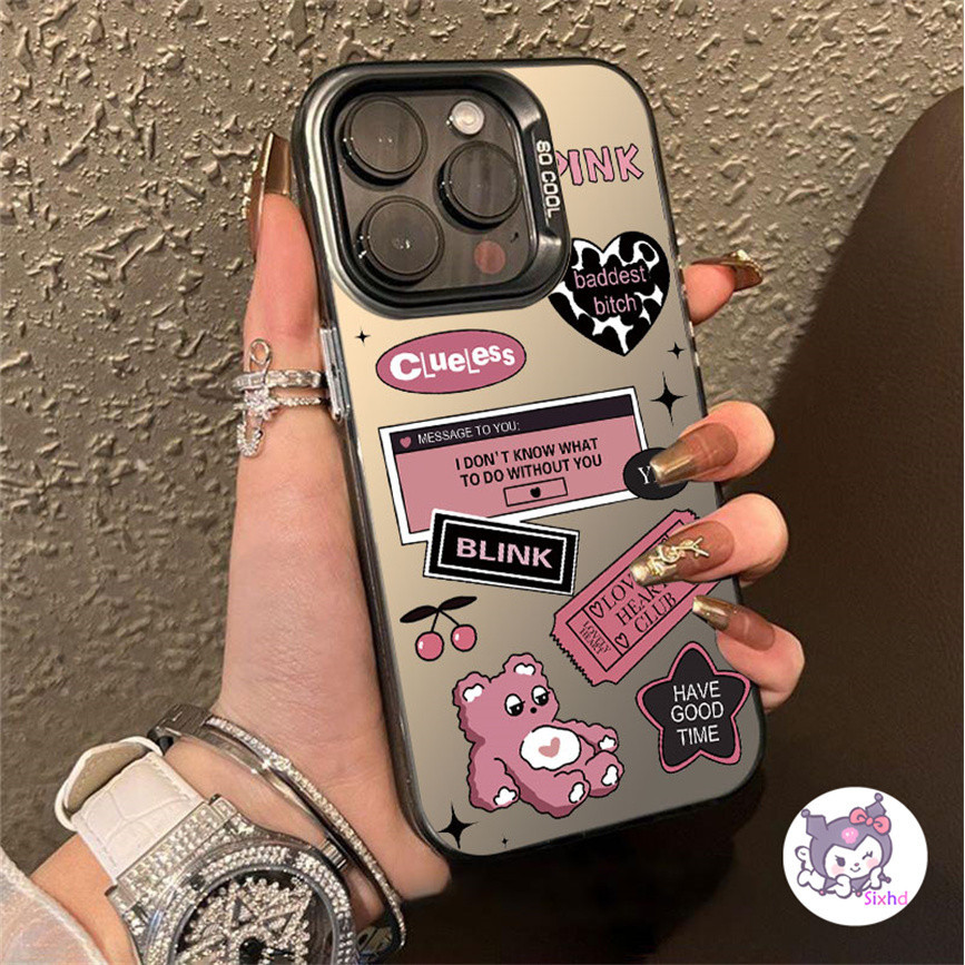 2 in 1 เคสอะคริลิคแข็ง กันน้ํา กันกระแทก สีแคนดี้ สําหรับ IPhone 11 15 13 14 12 Pro Max IPhone 7 Plus 8 Plus X XR Xs Max