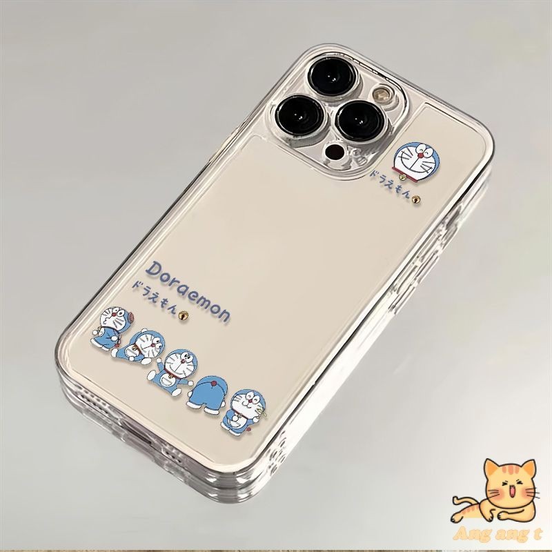 เคสโทรศัพท์มือถือ ลายการ์ตูนโดราเอมอน แบบเรียบง่าย สําหรับ iphone15 14 12 11 13 PRO max 7 plus 8 xs x max