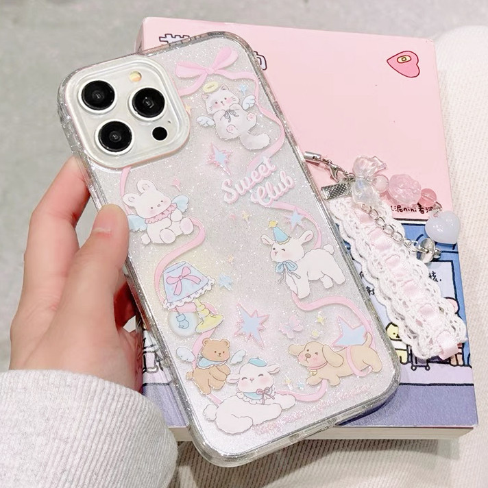 เคสใสกากเพชร กันกระแทก สำหรับ ไอโฟน 15 14 13 12 11 Pro,ProMax 6,7,8,6s,6Plus,7Plus,8Plus XS เคสโทรศั