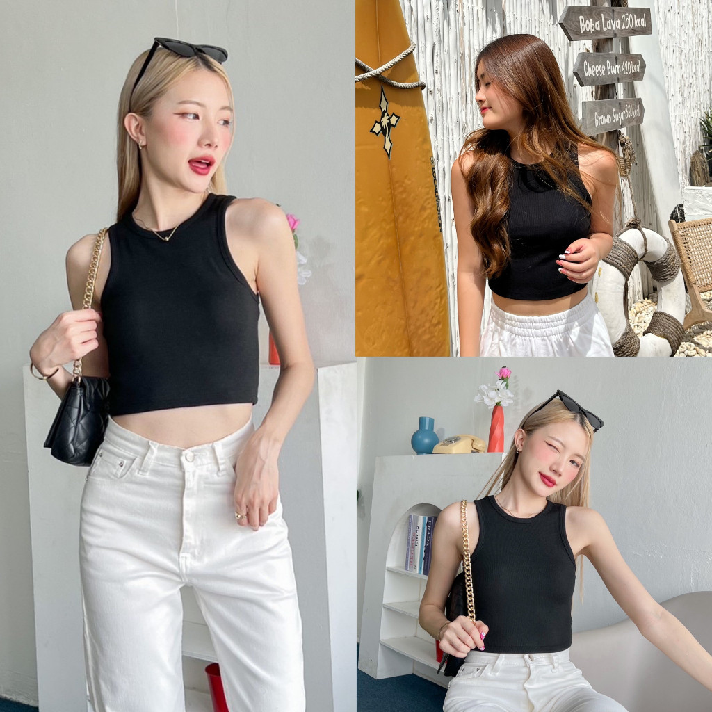 เสื้อสายเดี่ยว 88story.th - Daily tank top พร้อมส่ง มีส่ง รุ่นสุดฮิตเสื้อกล้ามครอป ผ้านุ่มใส่สบาย แม