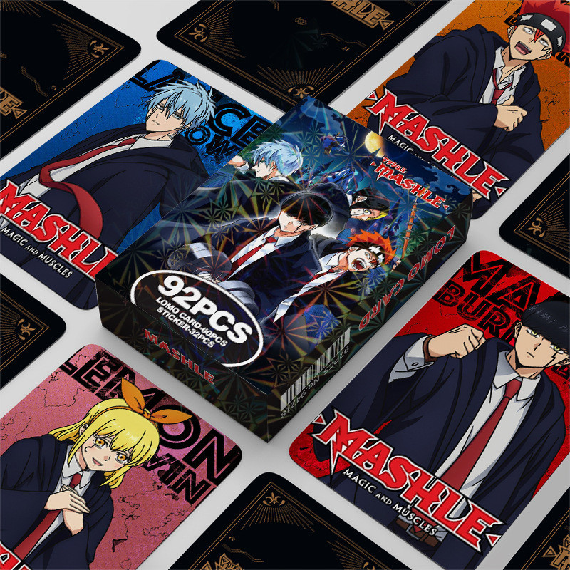 Mashle: Magic and Muscles Photocard Lomo Card Sticker 92 ชิ้น/กล่อง