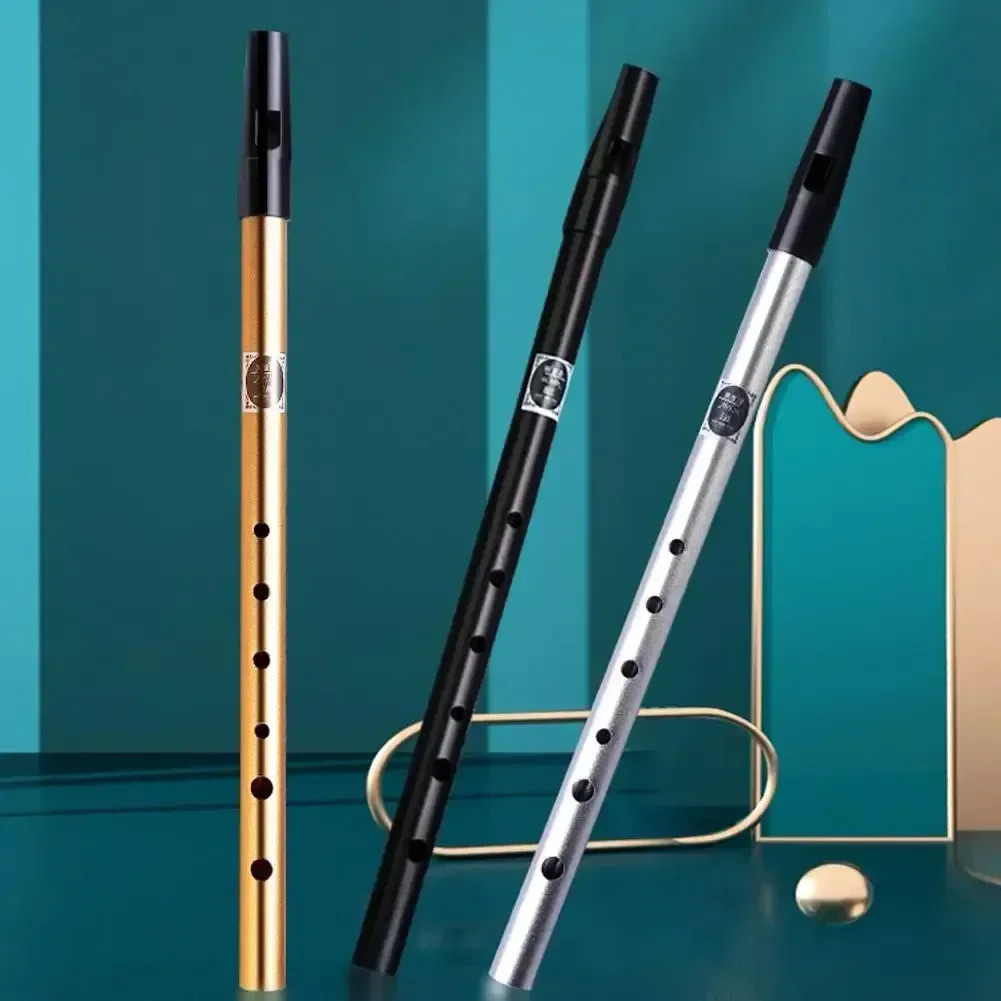 6 Hole Flute C/D Key Irish Whistle Ireland Tin Penny Whistle Metal Flute Instrument Woodwind Musical