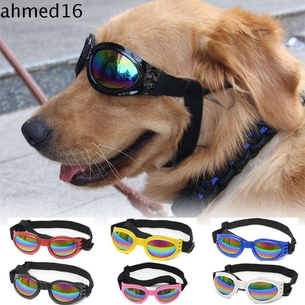 Ahmed แว่นตาป้องกันสุนัข ลูกสุนัข สัตว์เลี้ยง แว่นตา พับได้ กันน้ํา ป้องกันรังสียูวี