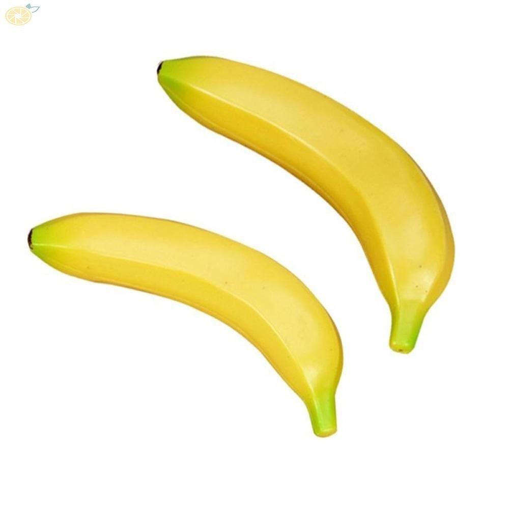 กล้วยปลอม พลาสติก น้ําหนักเบา พร็อพสําหรับตกแต่งบ้าน 6 ชิ้น