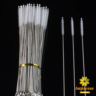 Impresso แปรงล้างหลอดดูด จุกนม ขนไนล่อน ไม่ทำให้เป็นรอย Stainless steel soft straw straw brush