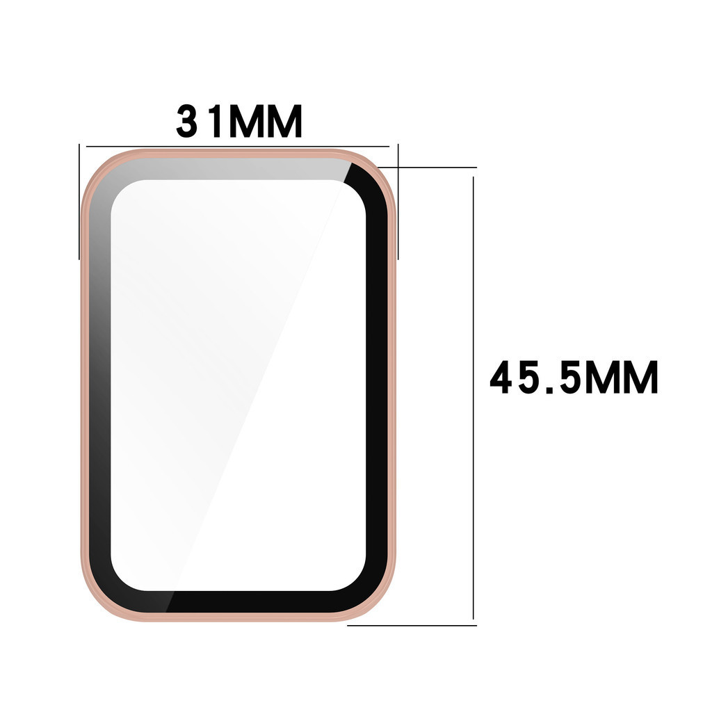 2-in-1 กระจกนิรภัย + เคส สําหรับ For Huawei Band 10 อุปกรณ์เสริม PC ฝาครอบป้องกันกันชนรอบด้าน + ตัวป้องกันหน้าจอ สําหรับ For Hauwei Band 9/8