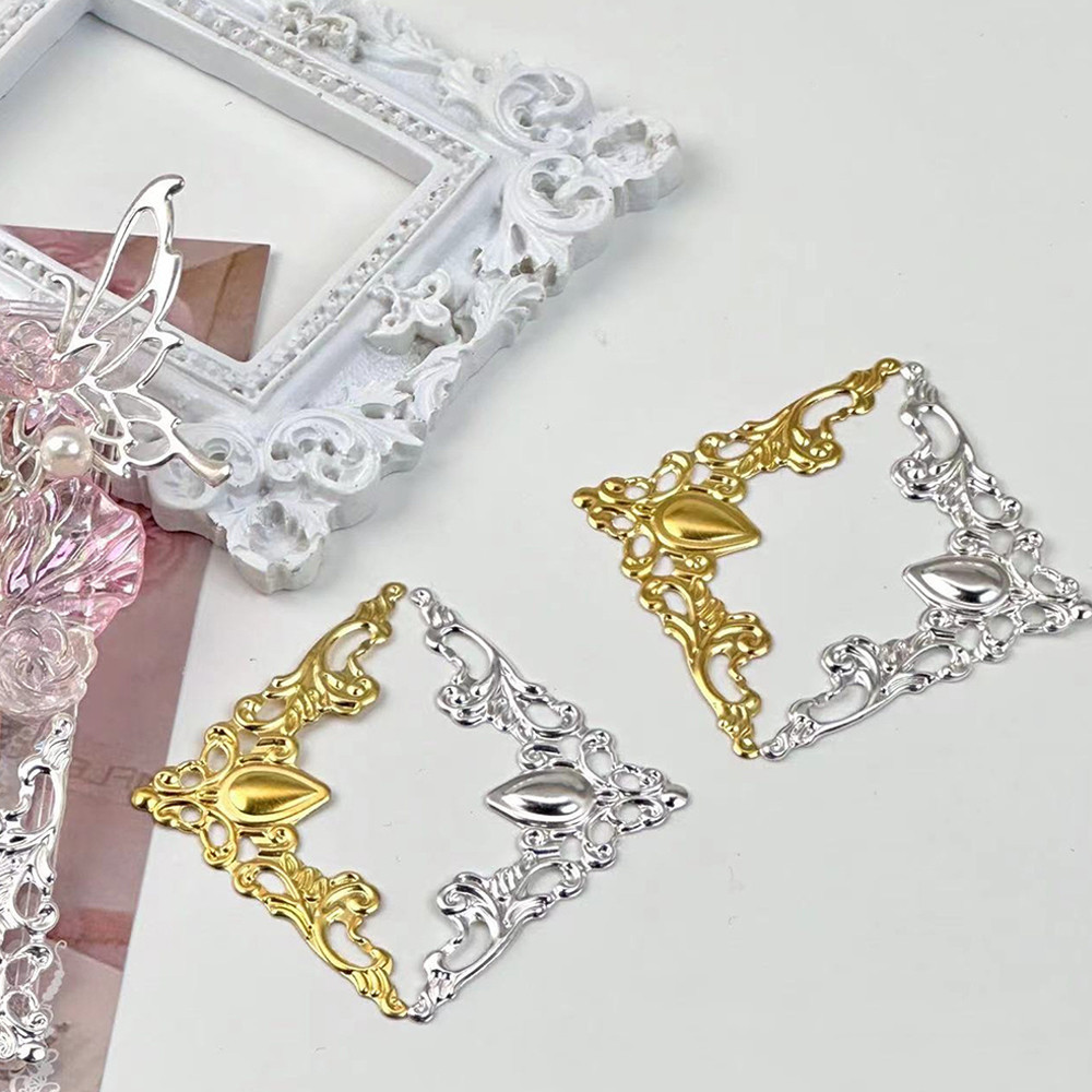 ชุดการ์ดโลหะ ทรงสามเหลี่ยม แฮนด์เมด ขนาด 4X4 ซม. สําหรับตกแต่งเครื่องประดับ 10 ชิ้น - รูปที่ 2