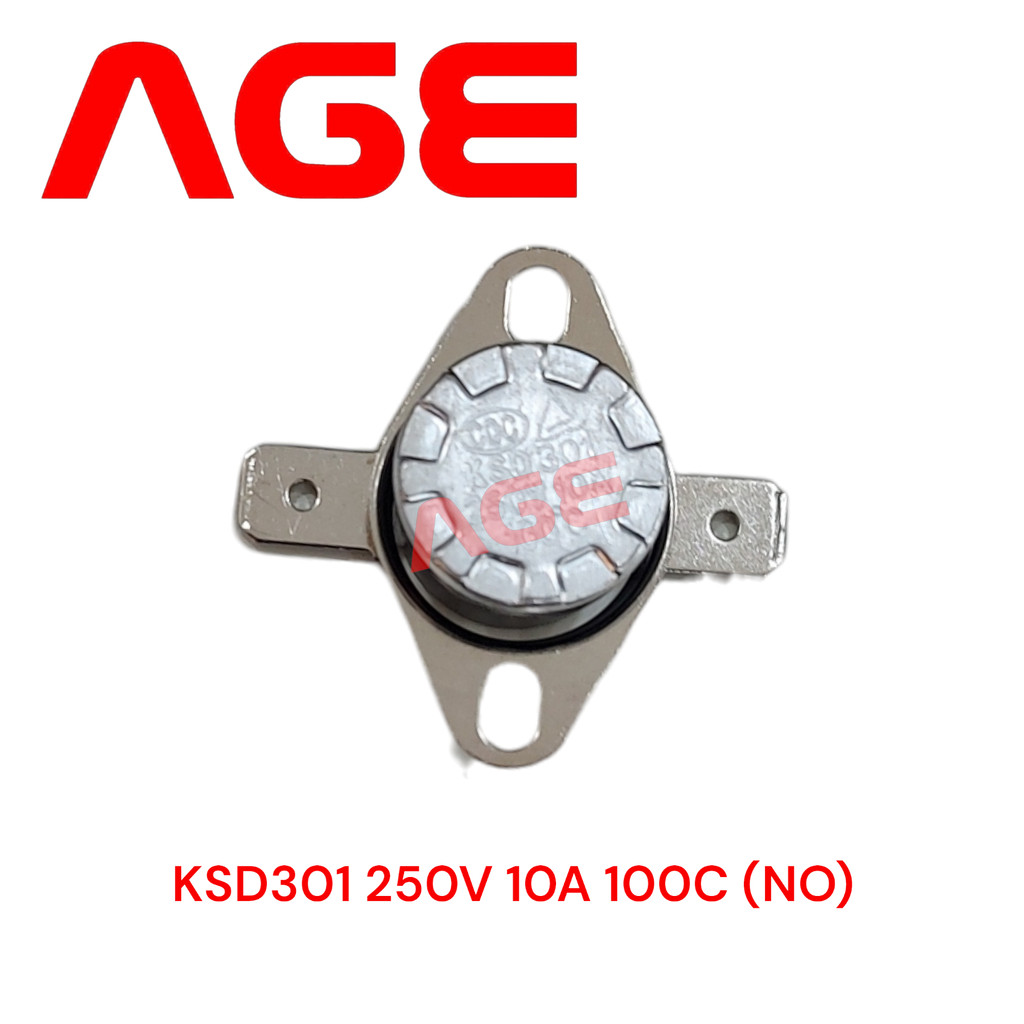 KSD301 เทอร์โมสตัท 250V 10A 100C (No Type)