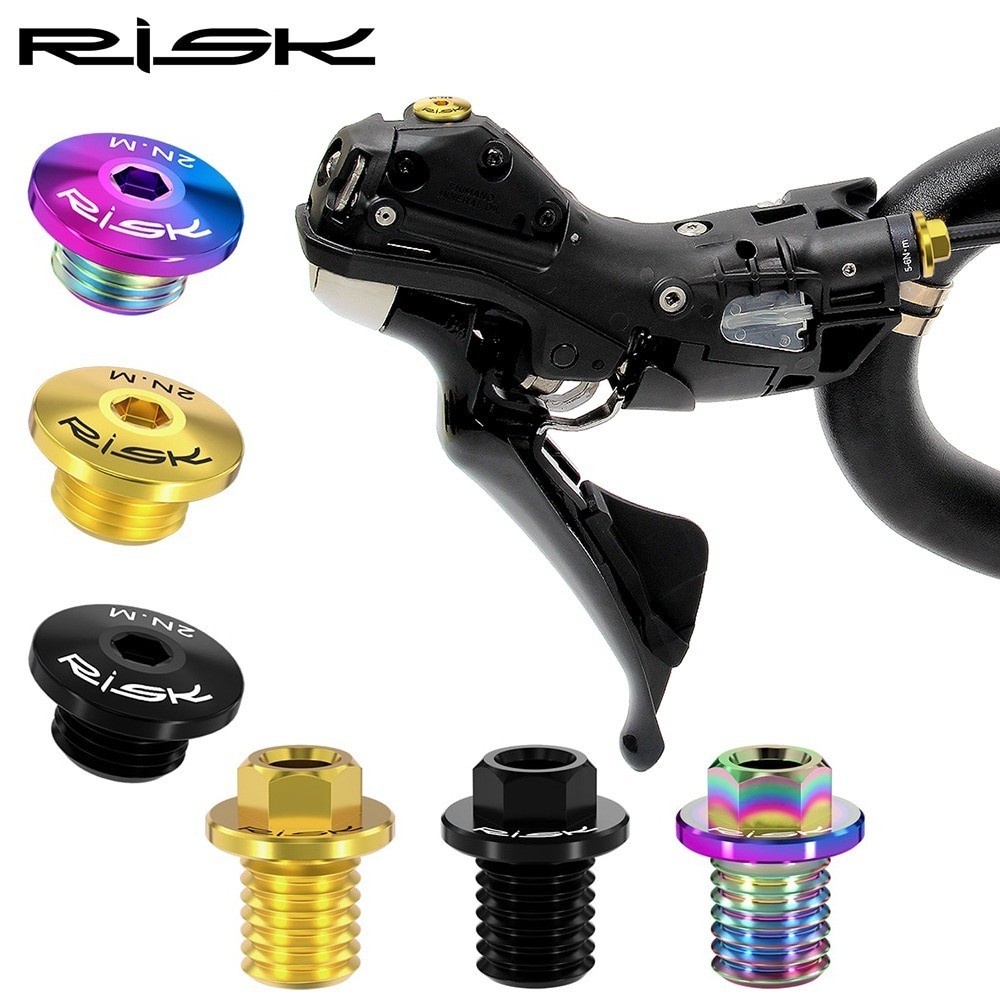 Risk แผนที่จักรยาน Schaltung Bleed Bolts ไทเทเนียมสําหรับ SHIMANO R7020 R8020 R8070 R8170 R9170 Shif