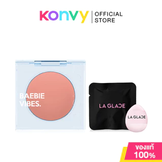 LA GLACE Baebie Vibes Cream Blush 3.8g ลากลาส บลัชออนเนื้อครีม