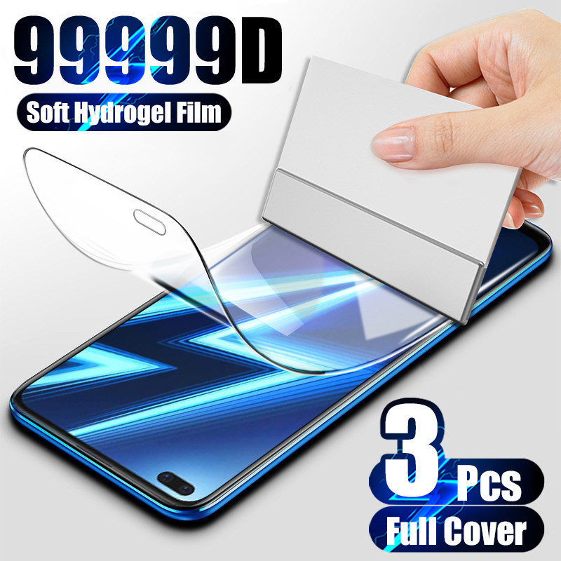 3 ชิ้น 999D ฝาครอบ HD Clear Soft Hydrogel ฟิล์ม Anti Blue Light โทรศัพท์ป้องกันหน้าจอสําหรับ Samsung