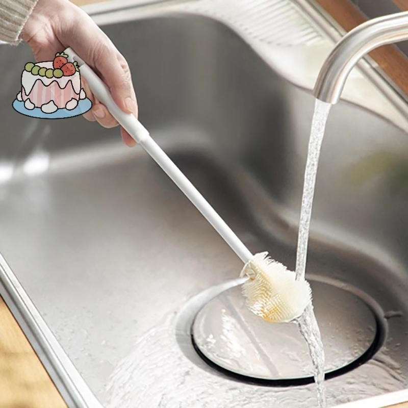 [เอสพี] แปรงทําความสะอาดถ้วยด้ามยาวขวดทําความสะอาดขวดนมซิลิโคนแก้วไวน์ถ้วยทําความสะอาดครัวเรือนแก้วแก้วกาแฟ ทีพอท แปรง. - รูปที่ 2