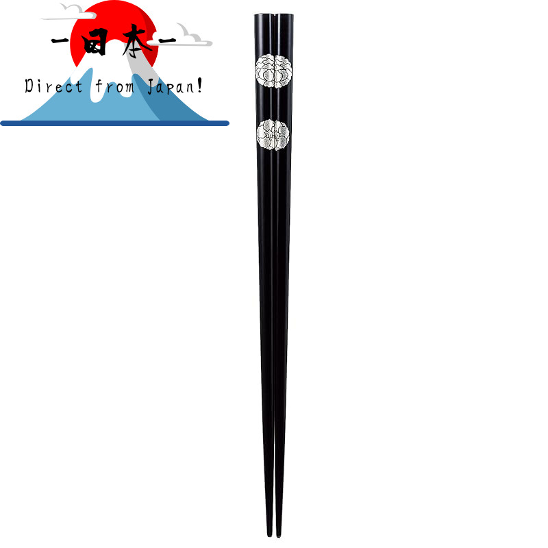 [Direct from Japan]
Japanese Wooden Chopsticks - Wajima Lacquer with Plum Blossom Design (21.5cm)