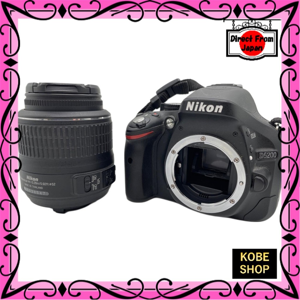 【ส่งตรงจากญี่ปุ่น】 Nikon กล้องดิจิตอล SLR เลนส์ AF-S DX NIKKOR 18-55 มม. f/3.5-5.6G VR D5200 18-55 V