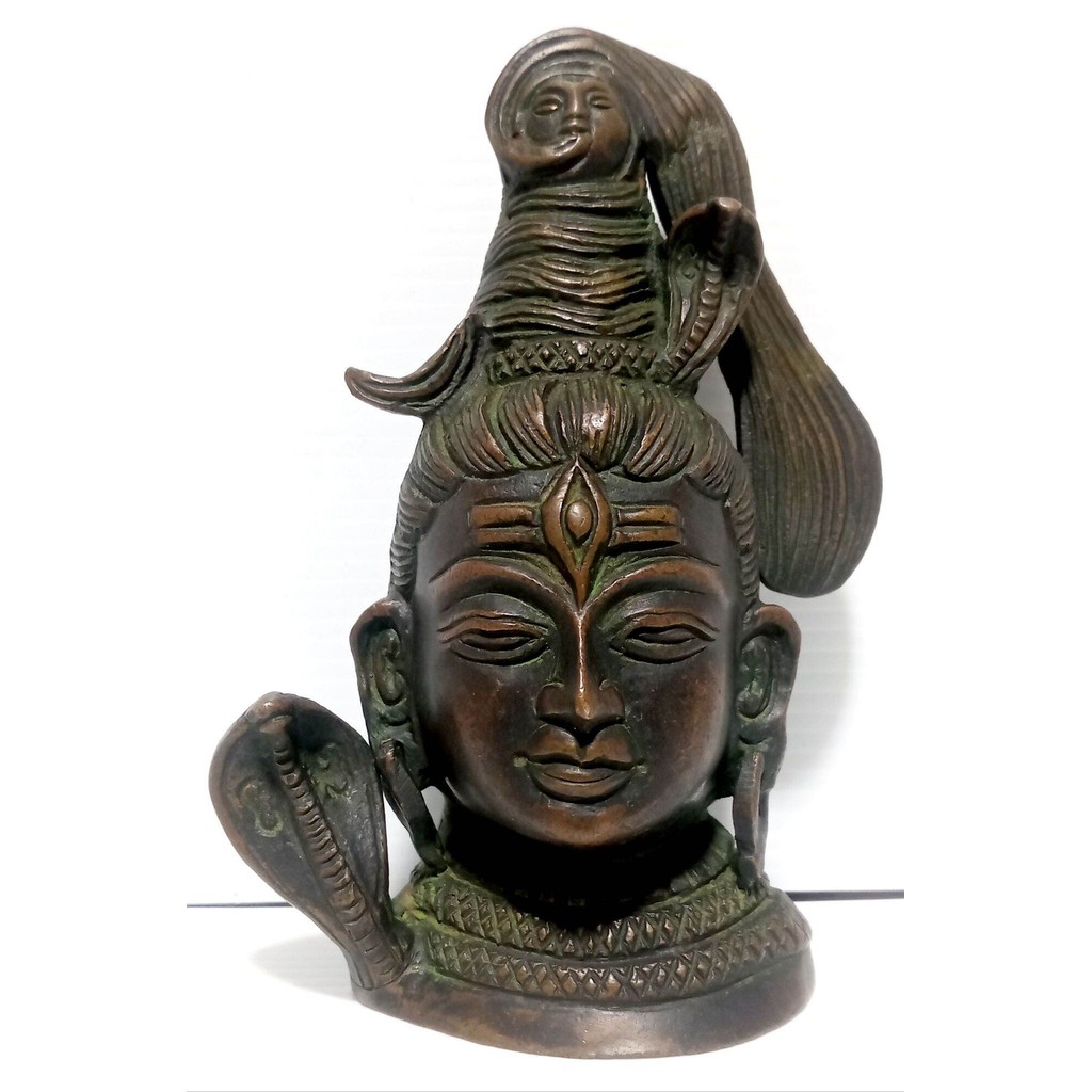 Bronze Statue Of Lord Shiva(Mahadev) Head 14cm