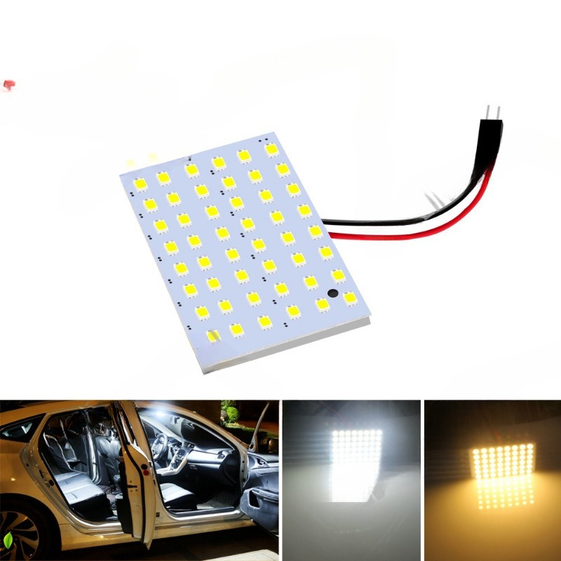 48smd ไฟภายในรถโดมโคมไฟห้องรถ T10 Led C5W Led Festoon 31 มม.สีขาวแผ่น C10W C3W BA9S Led T4W W5W 28 ม