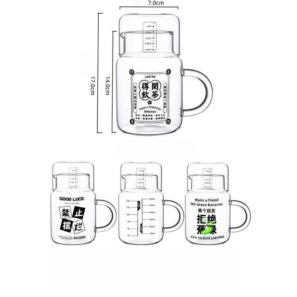 ถ้วยชาแก้วบอโรซิลิเกตสูงพร้อมฝาปิด | ถ้วยชาดอกไม้ทนความร้อนได้ | ถ้วยน้ํามัลติฟังก์ชั่นในครัวเรือนสํานักงาน | ถ้วยนมถั่วเหลืองสุภาพสตรี | ชุดน้ําชาเรียบง่ายใหม่ - รูปที่ 7