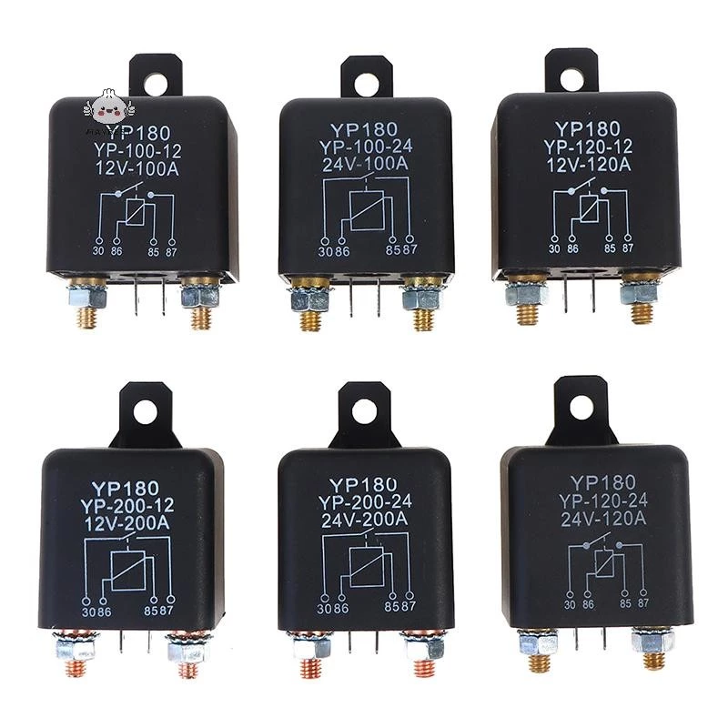 {maybest} รีเลย์สตาร์ท 200A 100A 12V/24V Power Automotive Heavy Current Start Relay {TH}