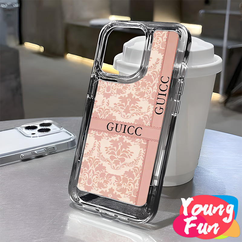 กุชชี่ สําหรับ iphone 15 Pro Max 14 13 12 11 Pro Max8 7 Plus X XR XS 6 6S Se 2020 เคสโทรศัพท์มือถือแบบนิ่ม TPU ใส แบรนด์แฟชั่นหรูหรา