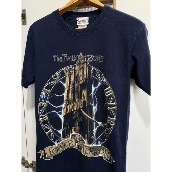 ร่ำรวย ค่าสัมบูรณ์เสื้อยืดมือสอง VINTAGE 00s WALT DISNEY WORLD THE TWILIGHT ZONE TOWER OF TERROR Size S มือ2ถูกสุดๆS-3XL