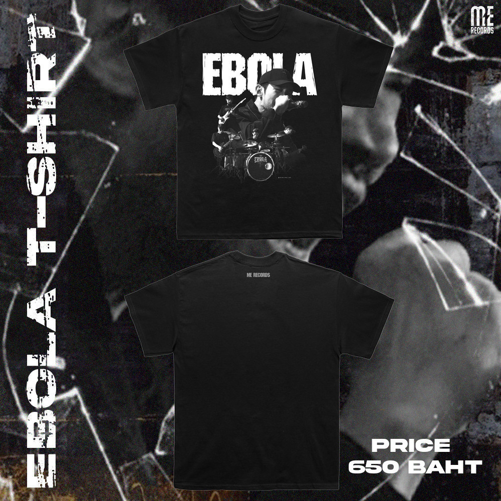 คอกลม 【2022New】【พร้อมส่ง】 T-Shirt EBOLA NEW - Black