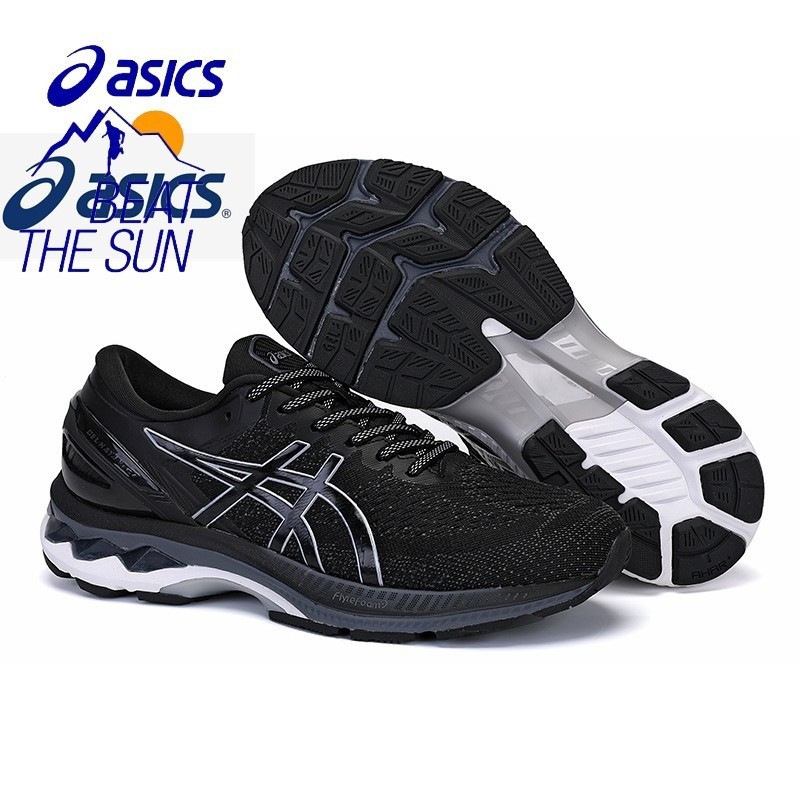 (ASICS) Asics K27 รองเท้าวิ่ง ดูดซับแรงกระแทก สีดํา สีขาว สําหรับผู้ชาย