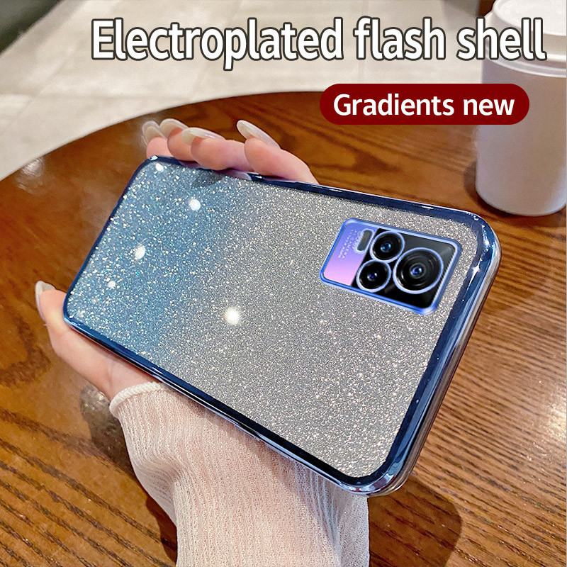สําหรับVivo Y73 2021 กรณีกันกระแทกTPU Electroplated Glitterเคสโทรศัพท์สําหรับVivo Y73 2021 ปกหลัง