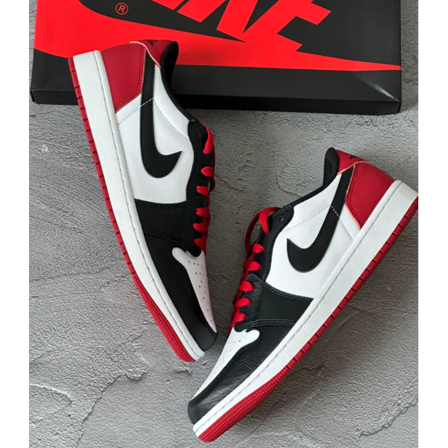 ♞Nike Air Jordan 1 Low OG " Black Toe " ของแท้ 100% รองเท้า true