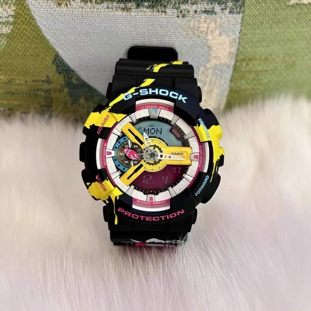 G*s*h*o*c*k GA-110TS-8A3JF สีเทาสีเขียวกีฬานาฬิกานาฬิกาแฟชั่นนักเรียนนาฬิกาเรซิ่นแฟชั่น k184