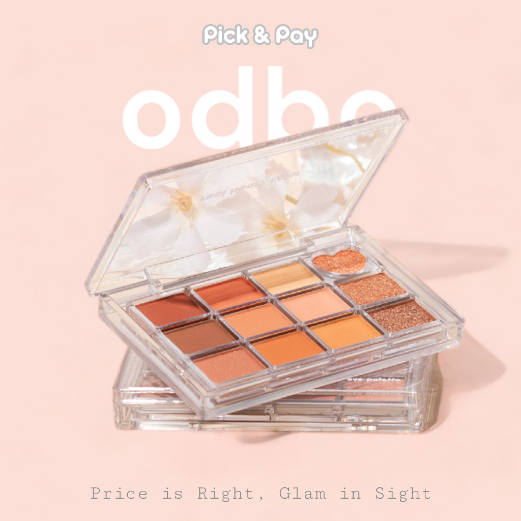 odbo อายแชโดว์ เนื้อแมทท์และชิมเมอร์ Real Heart Color Eye Palette (OD2019)
