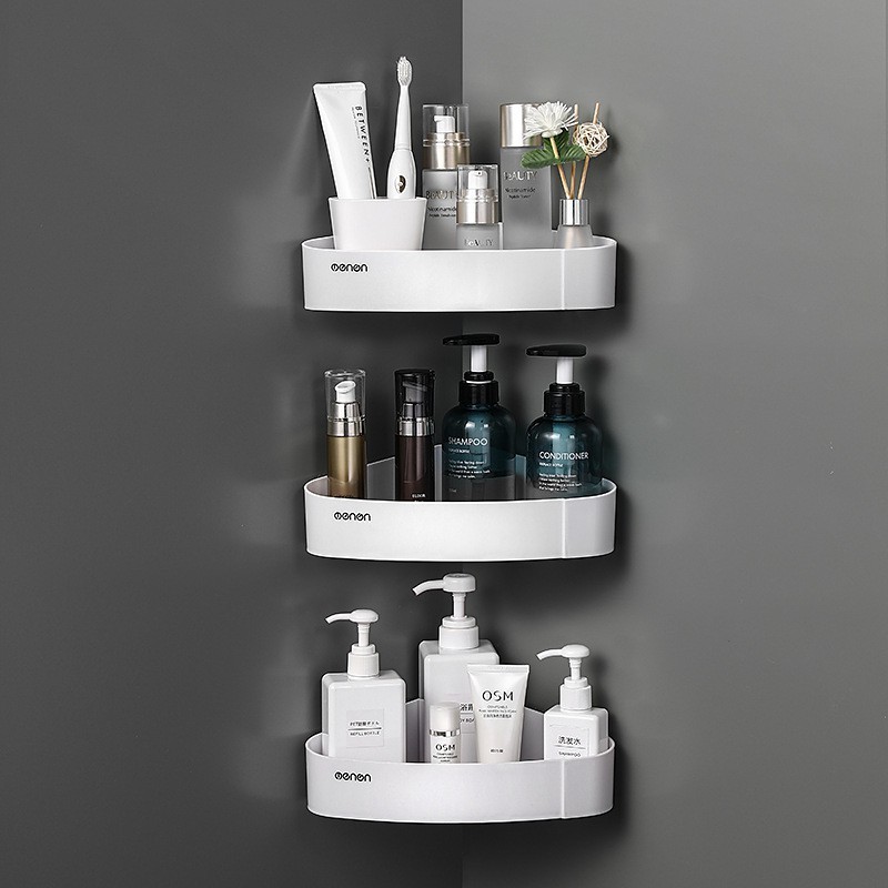 ECOCO ห้องน้ำชั้นวางวัสดุป้องกันสิ่งแวดล้อมไม่ทำเครื่องหมายชั้นวางติดตั้ง QC518