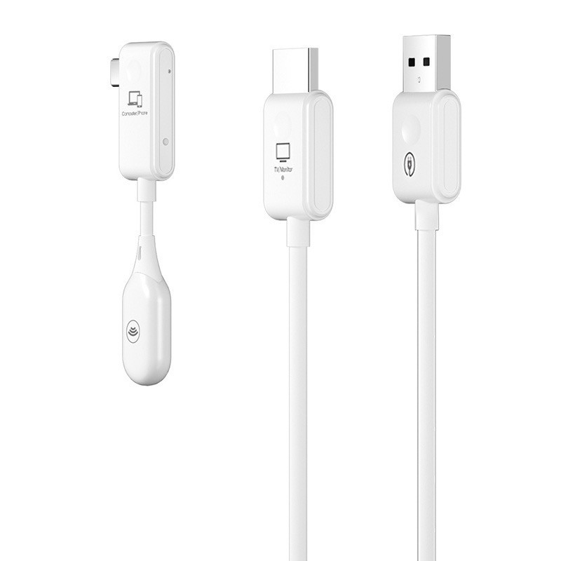HDMI CS7 กรณ์สะท้อนหน้าจอแบบไร้สาย HDMI สะท้อนหน้าจอแบบไร้สาย HDMI TO USB/TYPE-C รับสัญญาณได้ถึง 50 