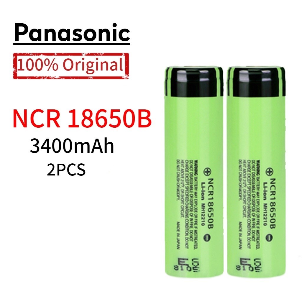 Panasonic แบตเตอรี่ลิเธียม แบบชาร์จไฟ 18650 NCR18650 3.7V 3400mAh 20A สําหรับไฟฉาย