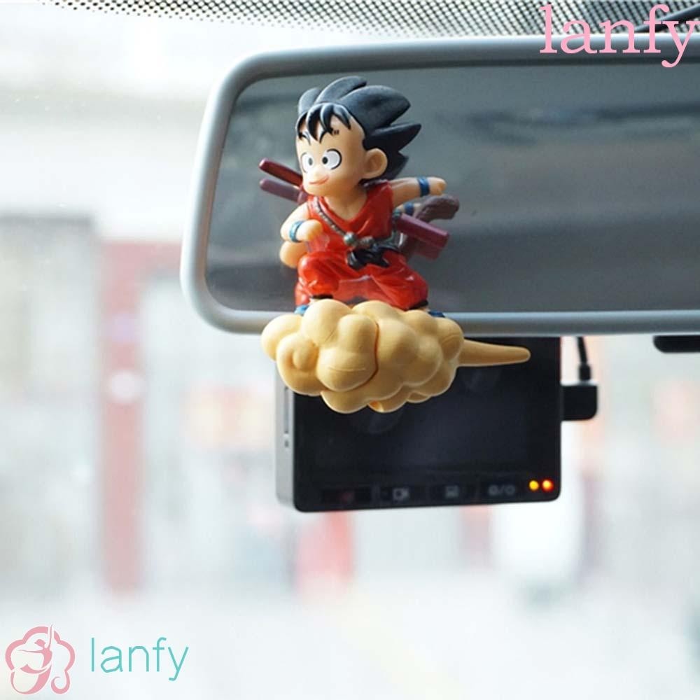 Lanfy ตุ๊กตาฟิกเกอร์ อนิเมะ Goku Araba Aksesuar แบบตัวดูดสุญญากาศ สําหรับตกแต่งภายในรถยนต์