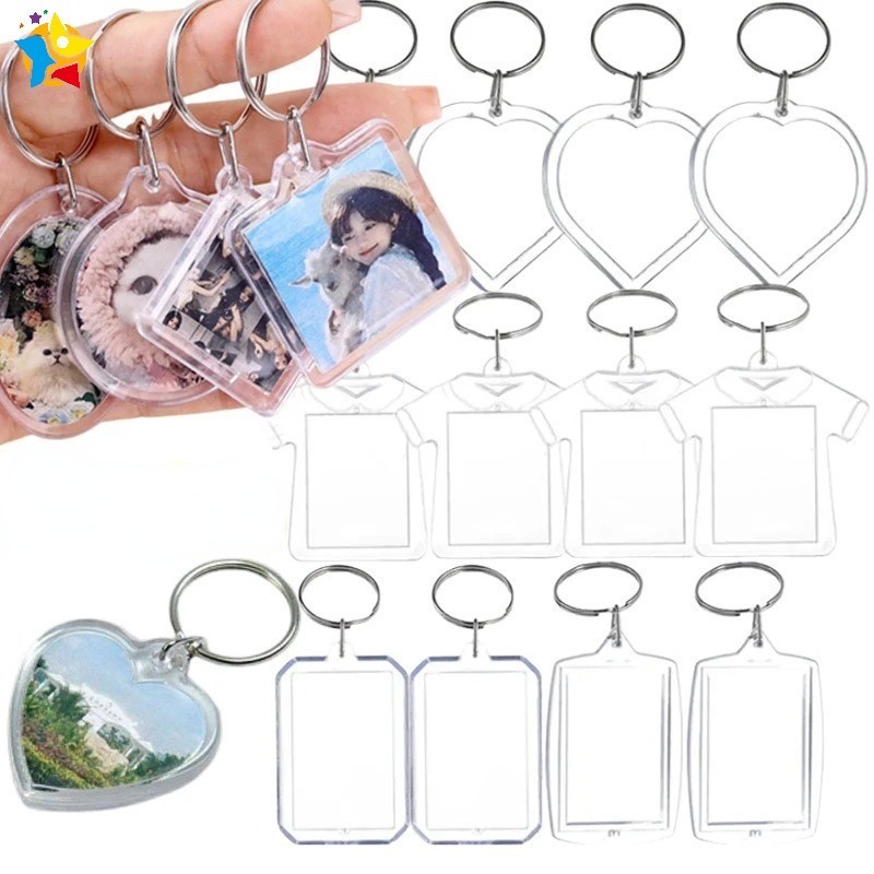 พวงกุญแจ จี้อะคริลิค รูปกรอบรูป แฮนด์เมด DIY สําหรับคู่รัก แฟนสาว 1 ชิ้น