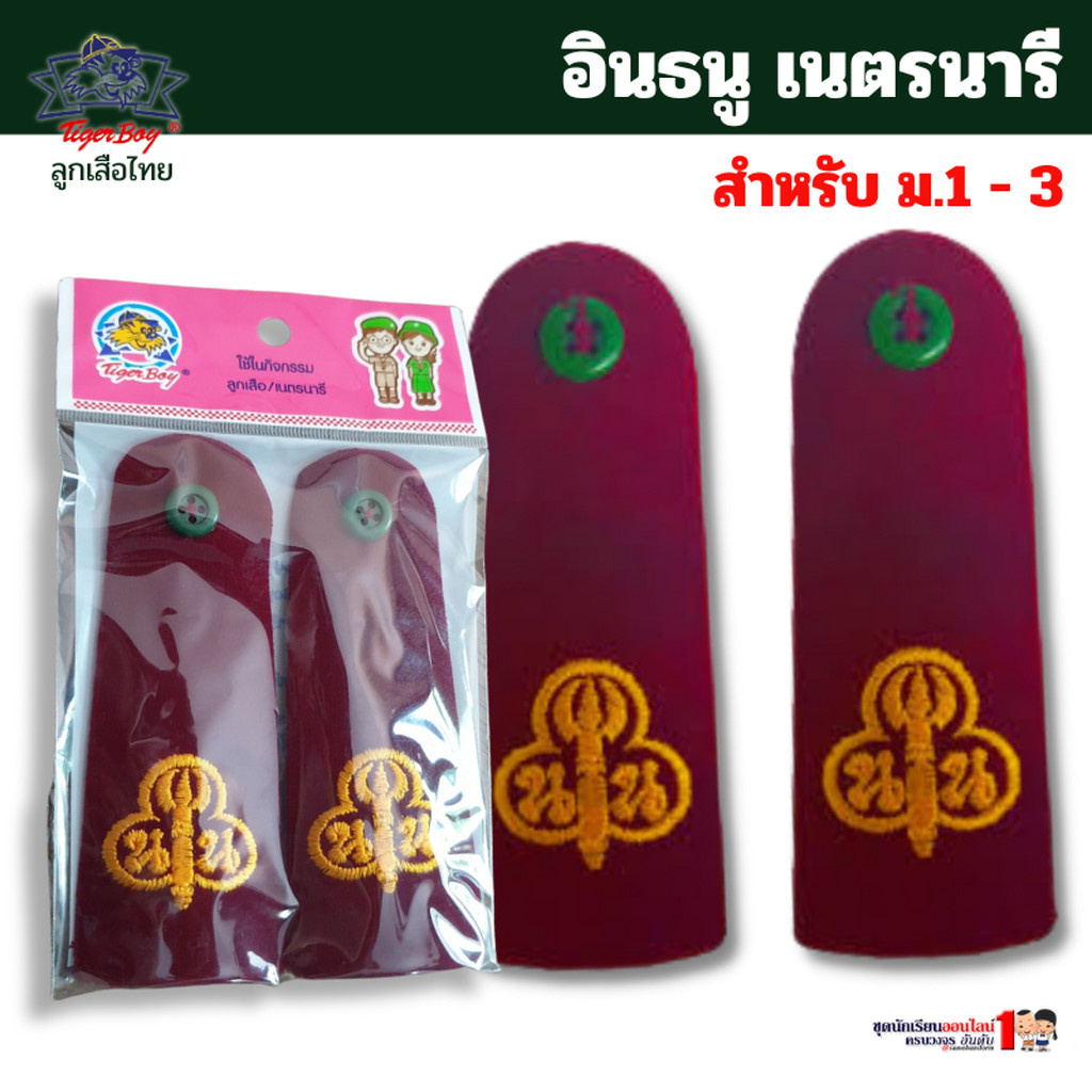อินธนูติดบ่า เนตรนารี สามัญรุ่นใหญ่ สำหรับ มัธยม 1-3