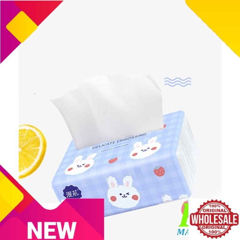 RABBIT TISSUE PAPE Soft Facial Tisu 4Ply P/Sheet cotton Tissue face Tissue Paper包装纸巾 外带纸巾 洗奶巾