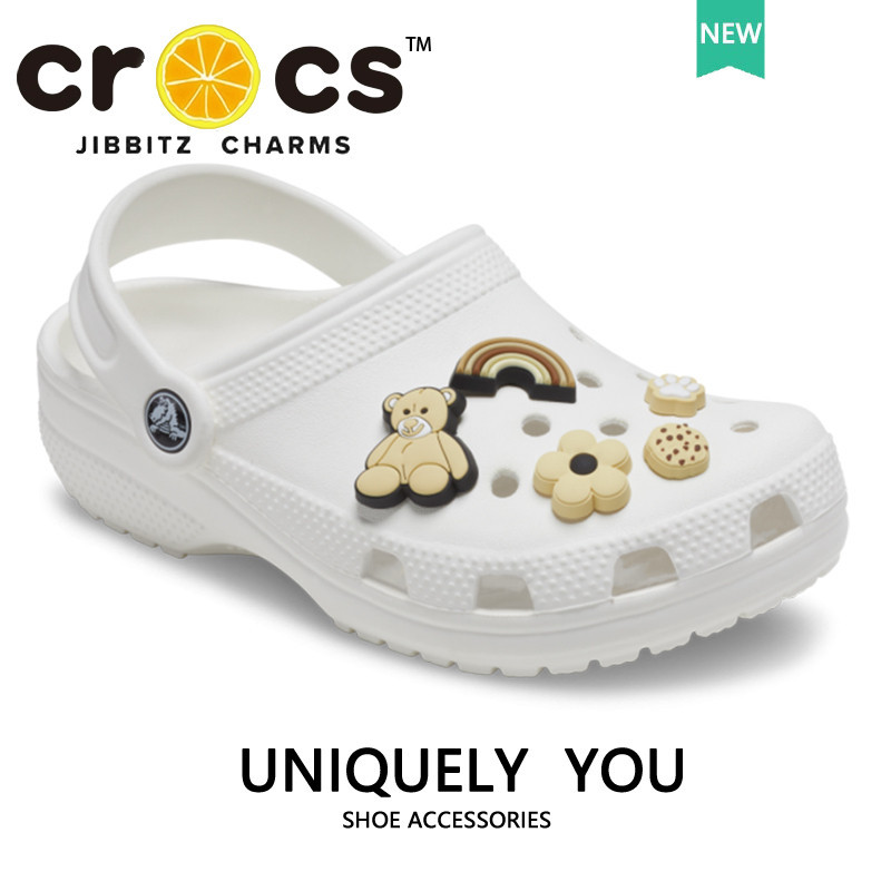 JIBBITZ cross charms ตัวติดรองเท้า หมีสีรุ้งDIY ตัวติดรองเท้า cross