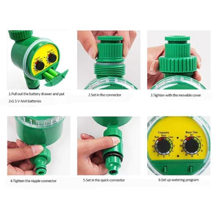 Water timer Digital เครื่องตั้งเวลารดน้ำอัต เครื่องรดน้ำอัตโนมัติ ตั้งค่าด้ ปรับหยดน้ำได้ พร้อมสายไมโคร 5-20 เมตร