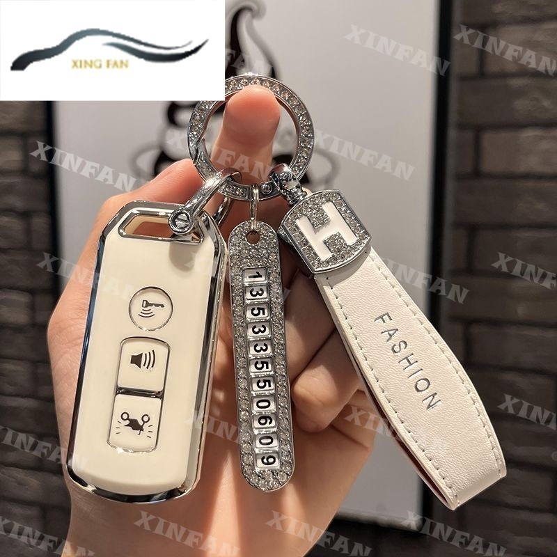 Xf เคสกุญแจรถจักรยานยนต์ แบบหนัง สําหรับ Honda PCX160 LEAD125 SH300 NS110R Click160 ADV160 TMX125 AL