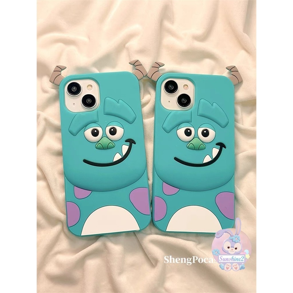 เคสโทรศัพท์ซิลิโคน TPU แบบนิ่ม ลายมอนสเตอร์ 3D กันกระแทก สําหรับ iPhone 14 15 11 13 12 Pro Max