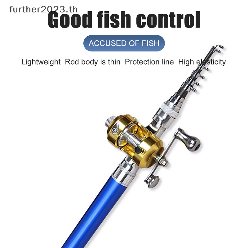 [ฟุต] เบ็ดตกปลาสั้นพิเศษหัวเหล็กเบ็ดตกปลาไมโครขนาดเล็ก 1 เมตร 1.4 เมตร 1.6 รอกกลอง ตกปลาน้ําแข็ง [พร้อมสต็อก] - รูปที่ 3