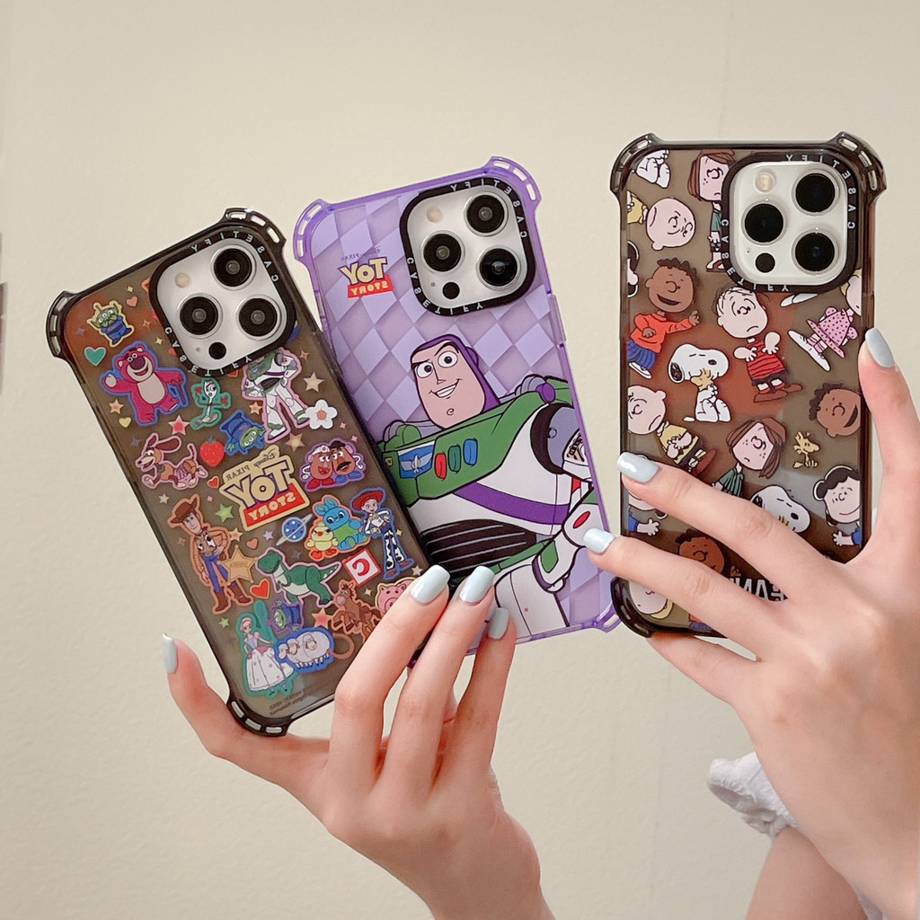 Toy Story Peanuts Snoopy Bounce Casetify เคสโทรศัพท์สําหรับ iPhone 15 14 13 12 11 Pro Max , Clear Soft หนา TPU