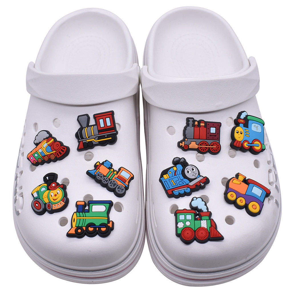 การ์ตูน Toby designks การออกแบบ jibits Thomas และเพื่อนรองเท้า Charms รถออกแบบ Pin รถไฟออกแบบ Jibitz