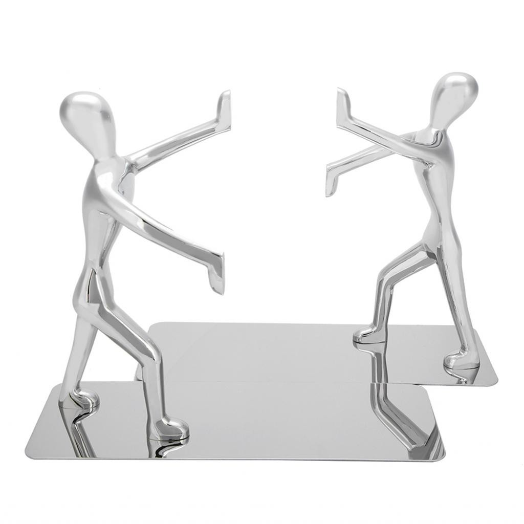 Alinory Bookends Book Stand Ends Kung Fu People Shape For Home